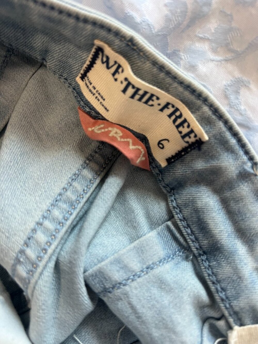 We The Free Crvy 2nd Ave Bootcut Denim Jumpsuit Light Wash Size 6 View 6